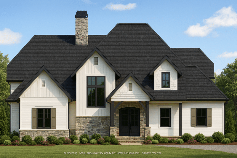 Perfect Craftsman House Plan with Vaulted Ceilings, Bonus Room & CAD Blueprints