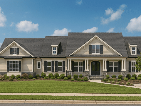 DO NOT cut off left or right side of image! The ENTIRE house should be shown. Must be in Landscape orientation!