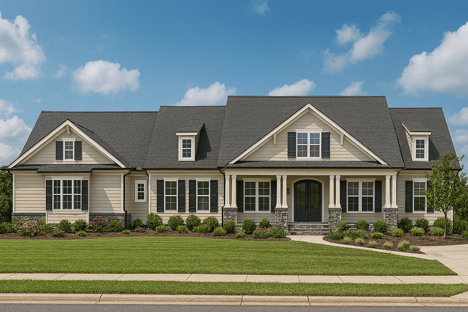 DO NOT cut off left or right side of image! The ENTIRE house should be shown. Must be in Landscape orientation!