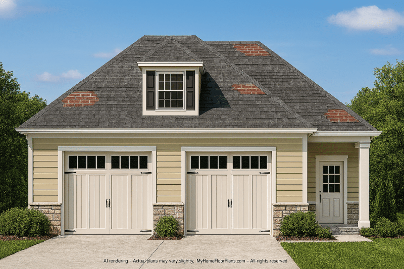 Stunning 1.5-Story House Plan with Bonus Space and Detached Garage
