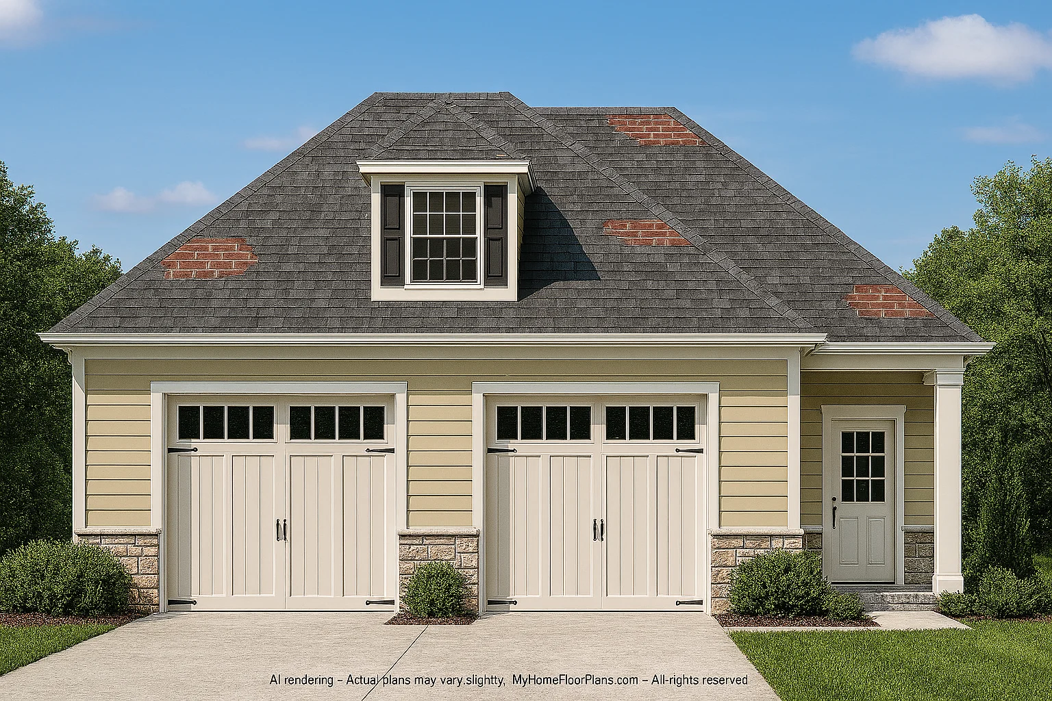 Stunning 1.5-Story House Plan with Bonus Space and Detached Garage