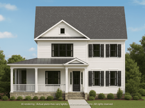Stunning 2-Story Home Plan with Open Floor Plan and CAD Designs