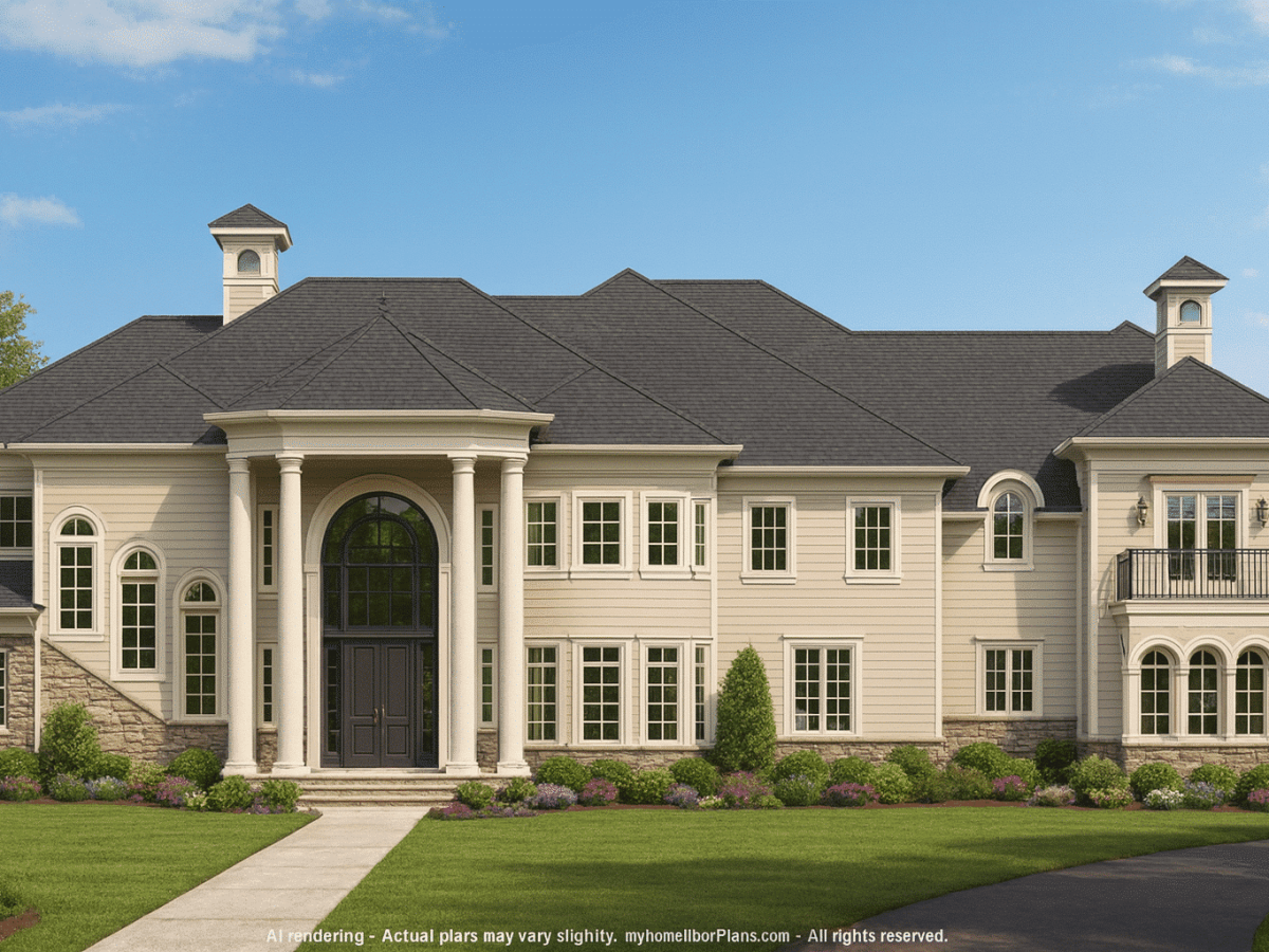 Stunning 3-Story Mediterranean House Plan with CAD Architecture