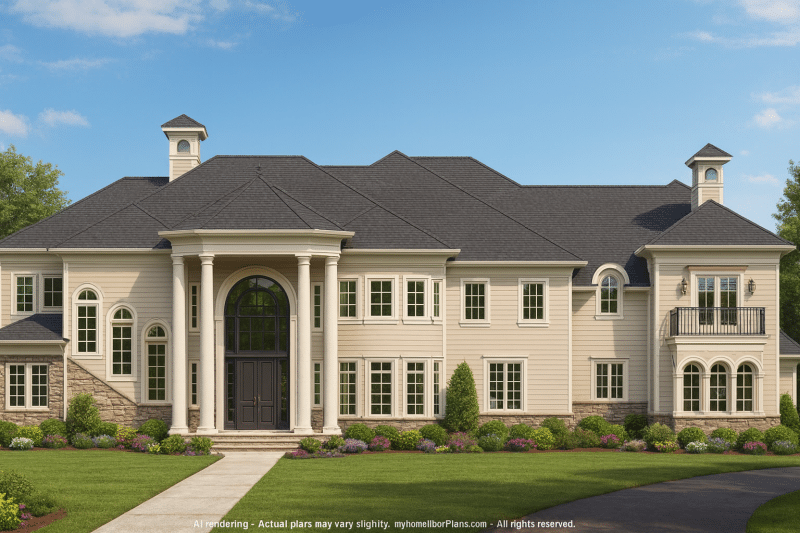 Stunning 3-Story Mediterranean House Plan with CAD Architecture