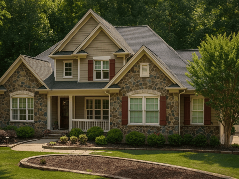 Timeless 1.5-Story House Plan with Vaulted Ceilings & Craftsman Blueprint