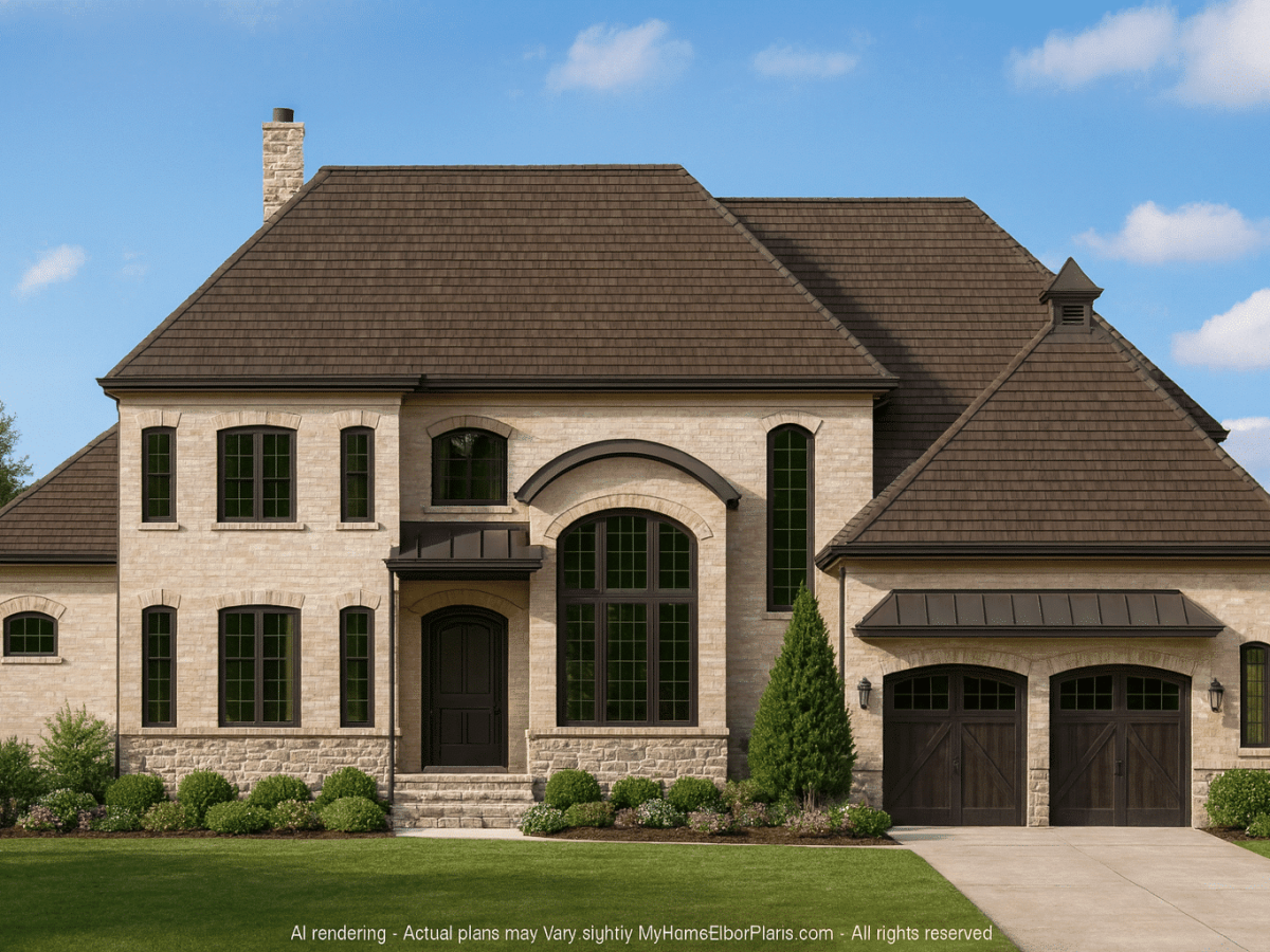 Traditional 2-Story House Plan with Spacious Layout (3,790 Sq Ft)