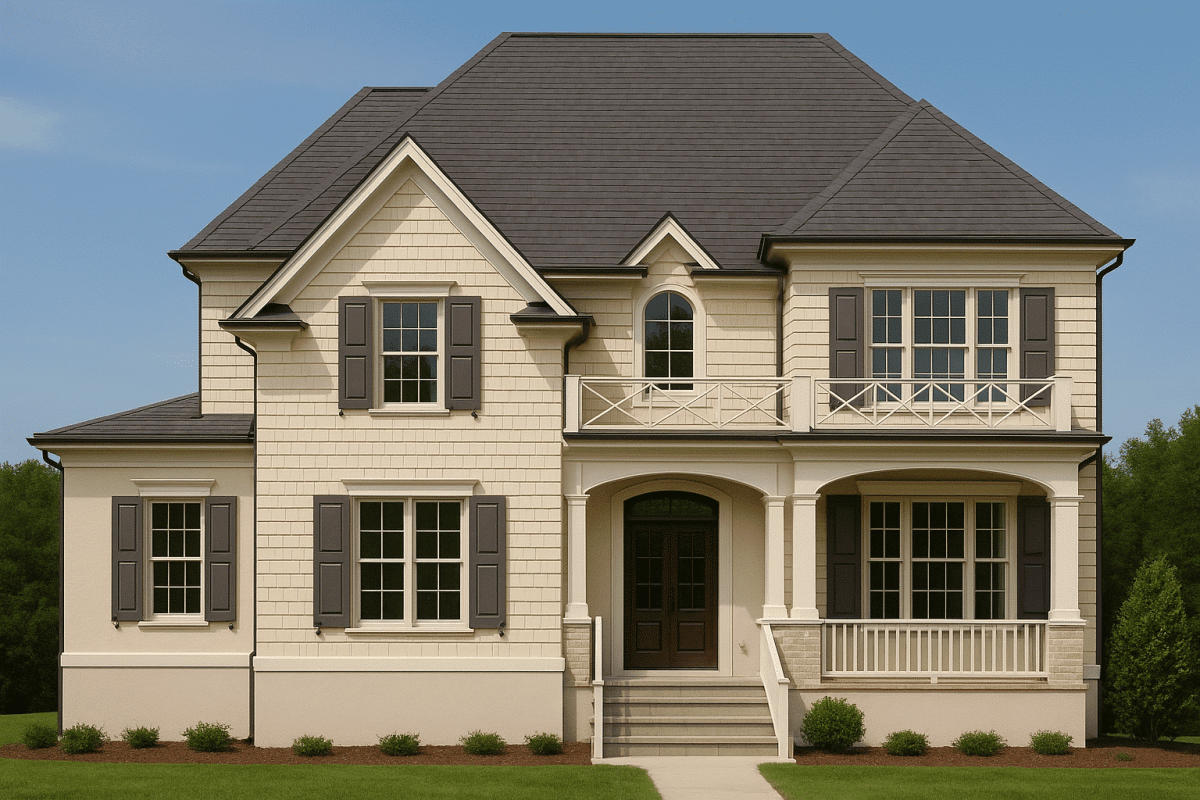 Traditional 2-Story house Plan with 4 Bedrooms & 3 Baths