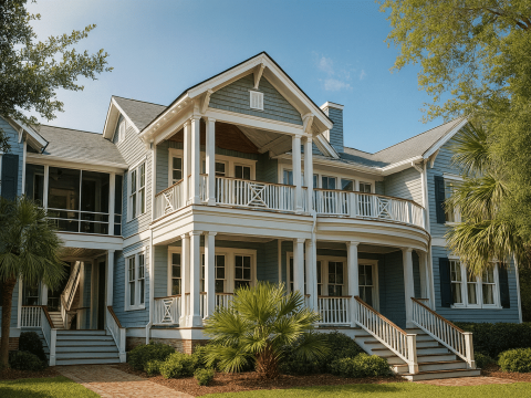 Elegant Coastal house Plan with Functional Architecture Designs & CAD