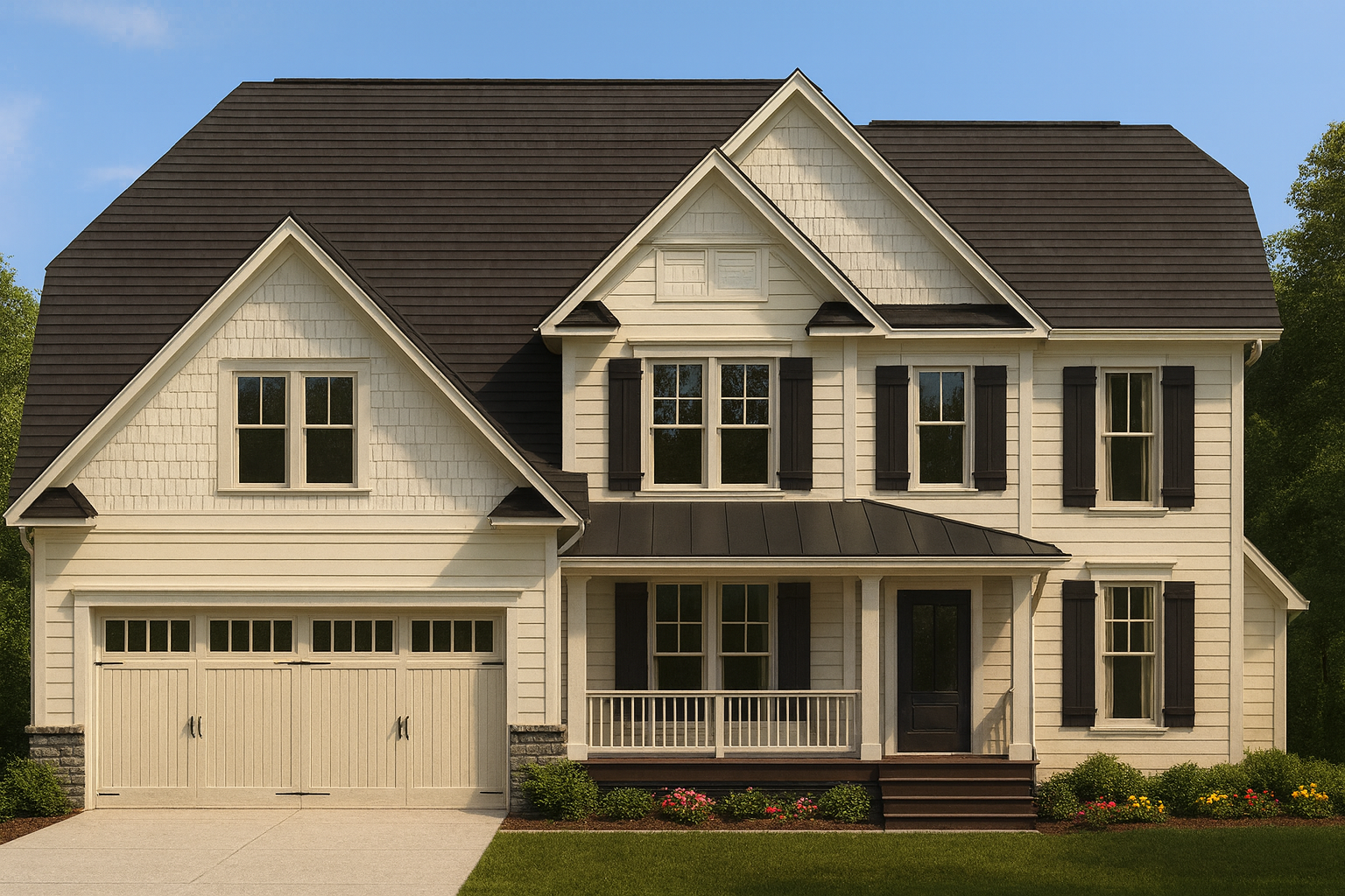 10-1052 HOUSE PLAN - Modern Colonial Revival House Plan – 4 Bed, 2,718 Sq Ft with Bonus Room