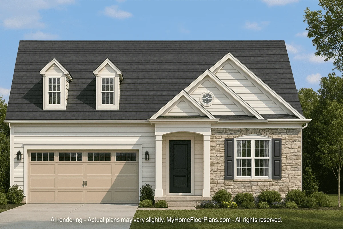12-2231 RESERVE HOUSE PLAN - Colonial Farmhouse: 2-Story House Plan, 2184 Sq Ft, CAD