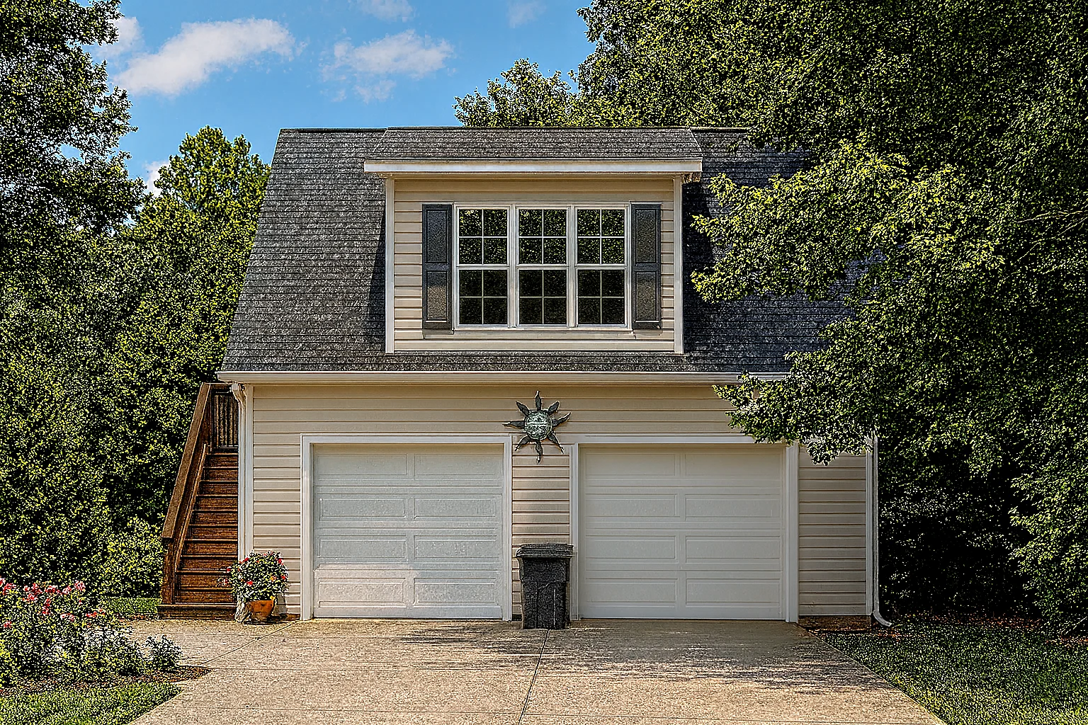 16-1238 GARAGE PLAN - Small House Floor Plan with Bonus Room & 2-Car Garage