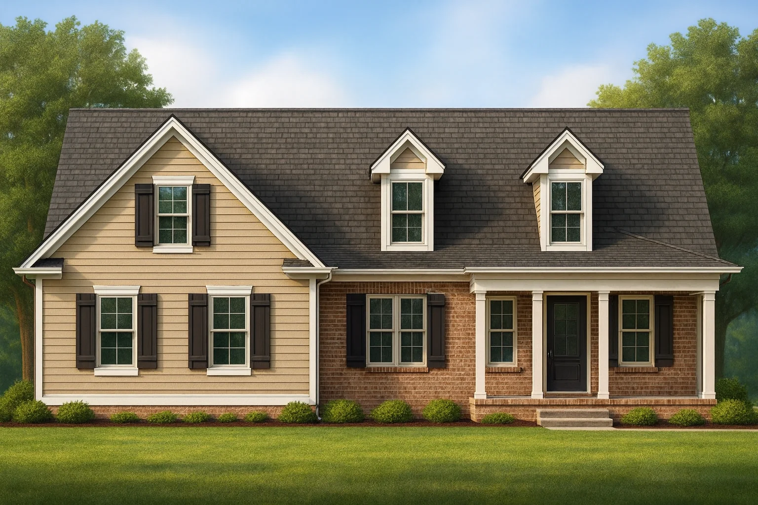 1,629 Sq Ft Colonial Farmhouse Plan – Open Layout & Classic Charm