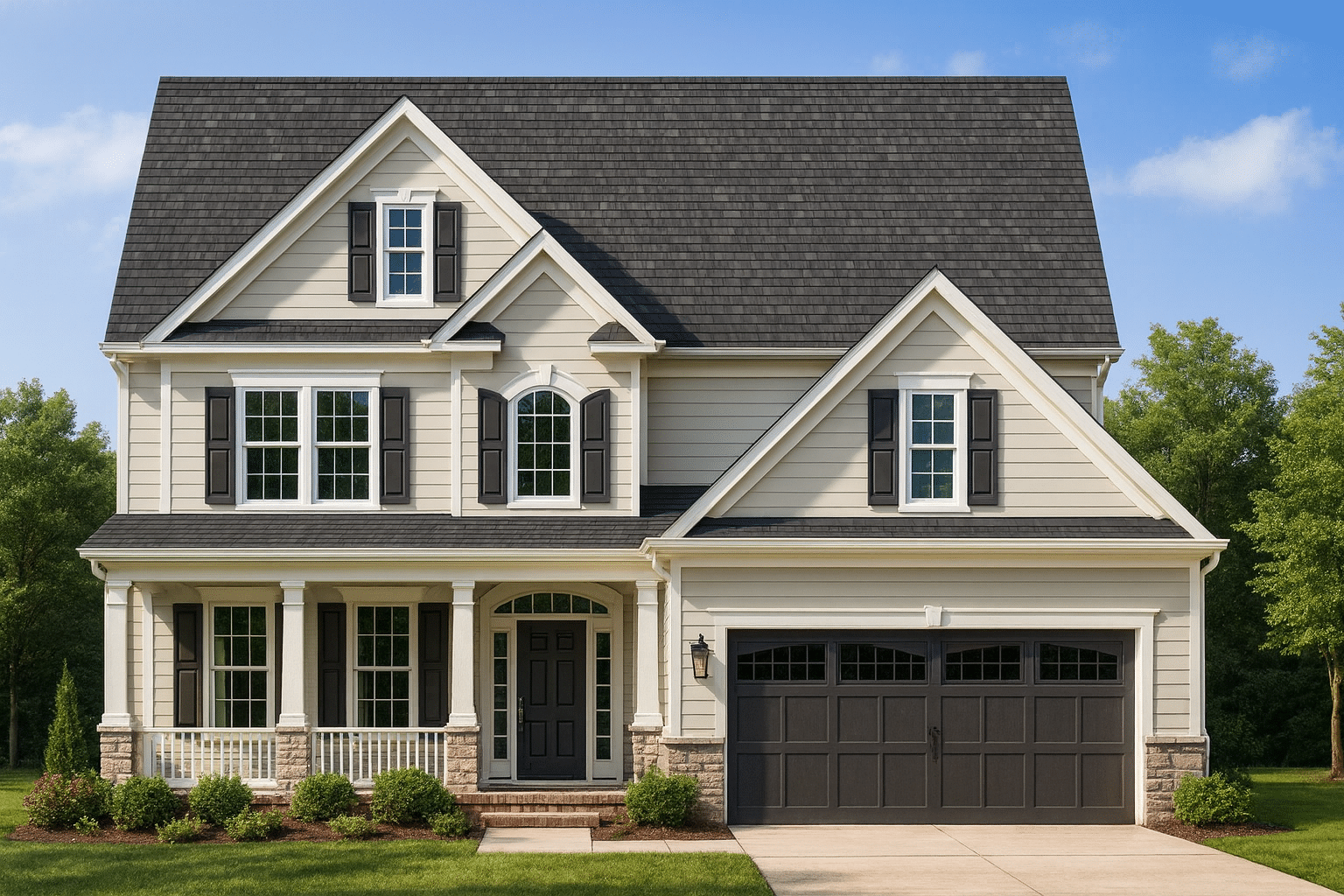 2-Story Home Design Blueprint with Craftsman-Inspired Charm