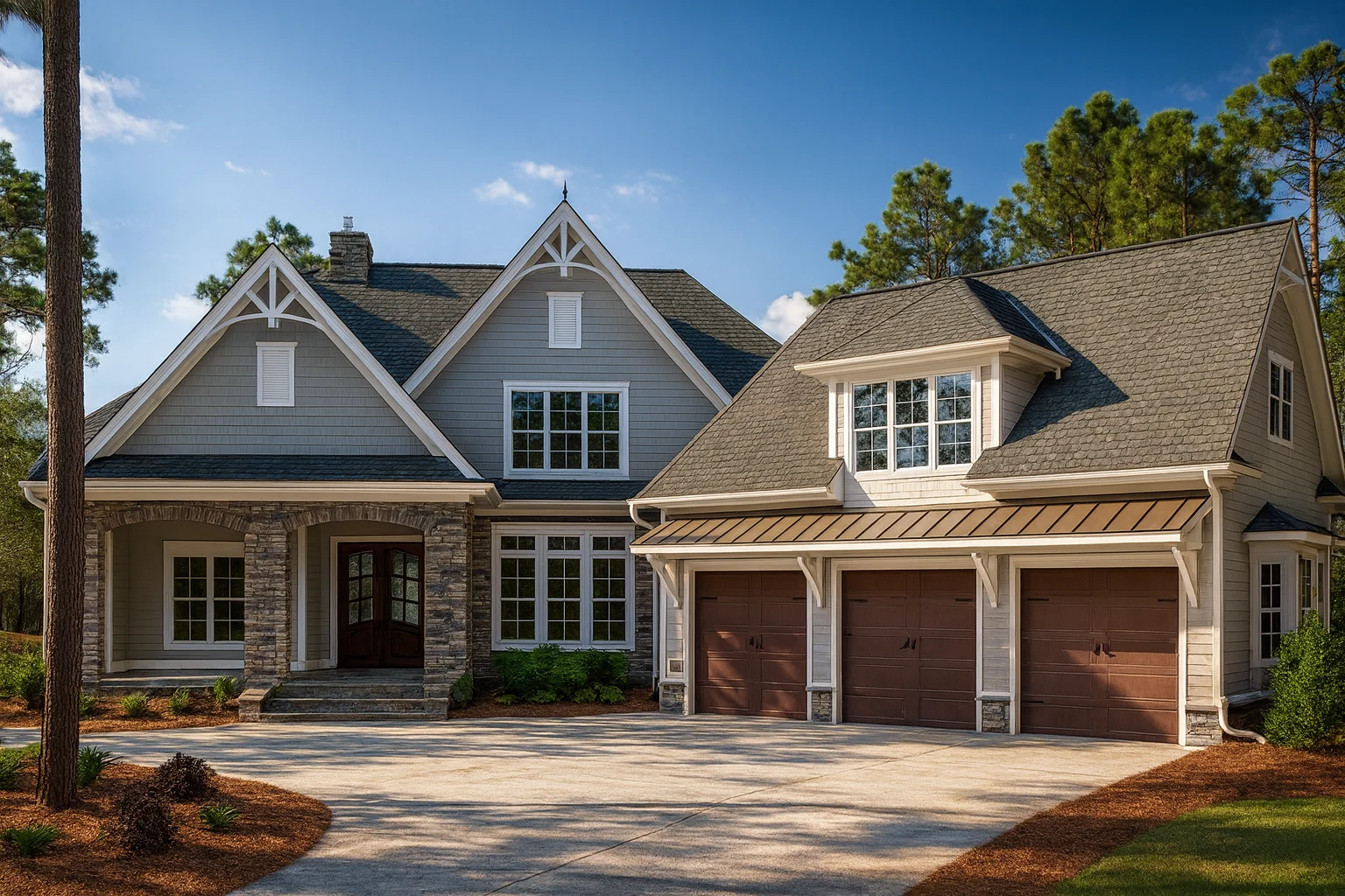 2-Story House Plan with 3,565 Sq. Ft. and Modern Craftsman Design