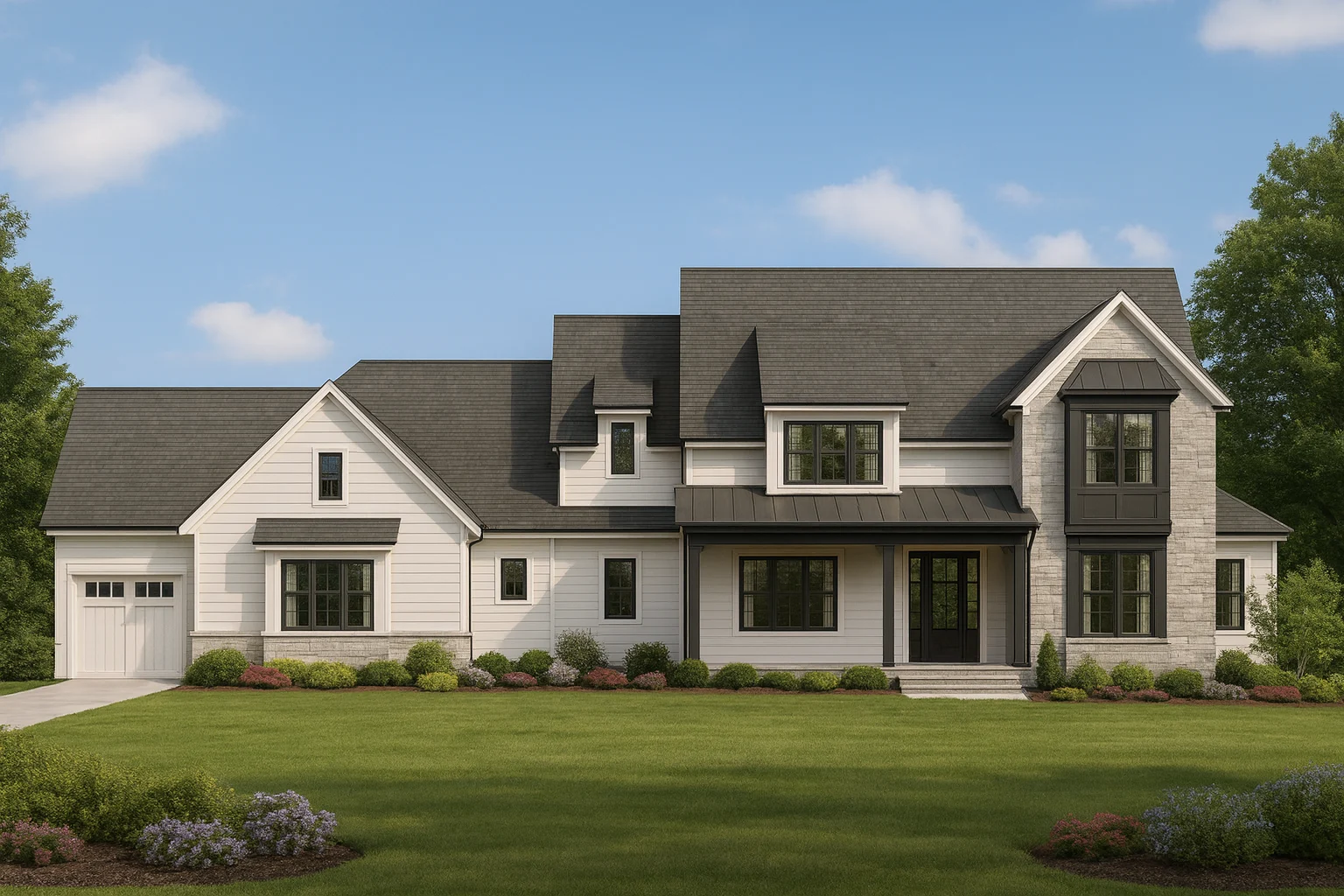 2-Story House Plan with 5 Bedrooms and Modern Design