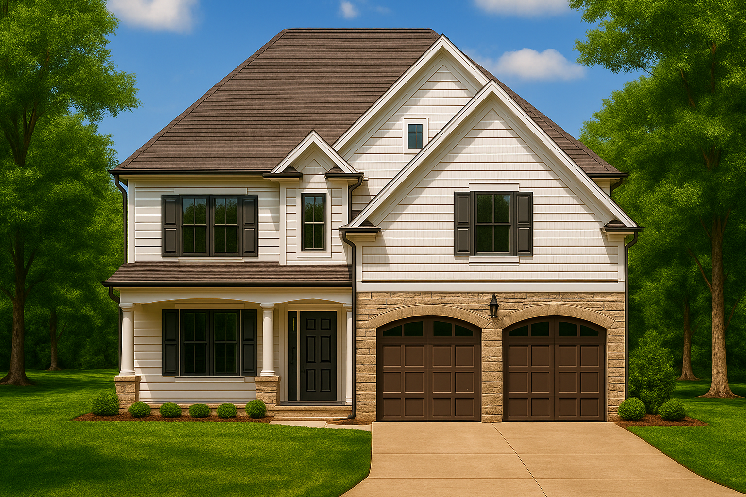 2-Story Modern Craftsman House Plan – 4 Bed, 3 Bath, 2,600+ Sq. Ft.