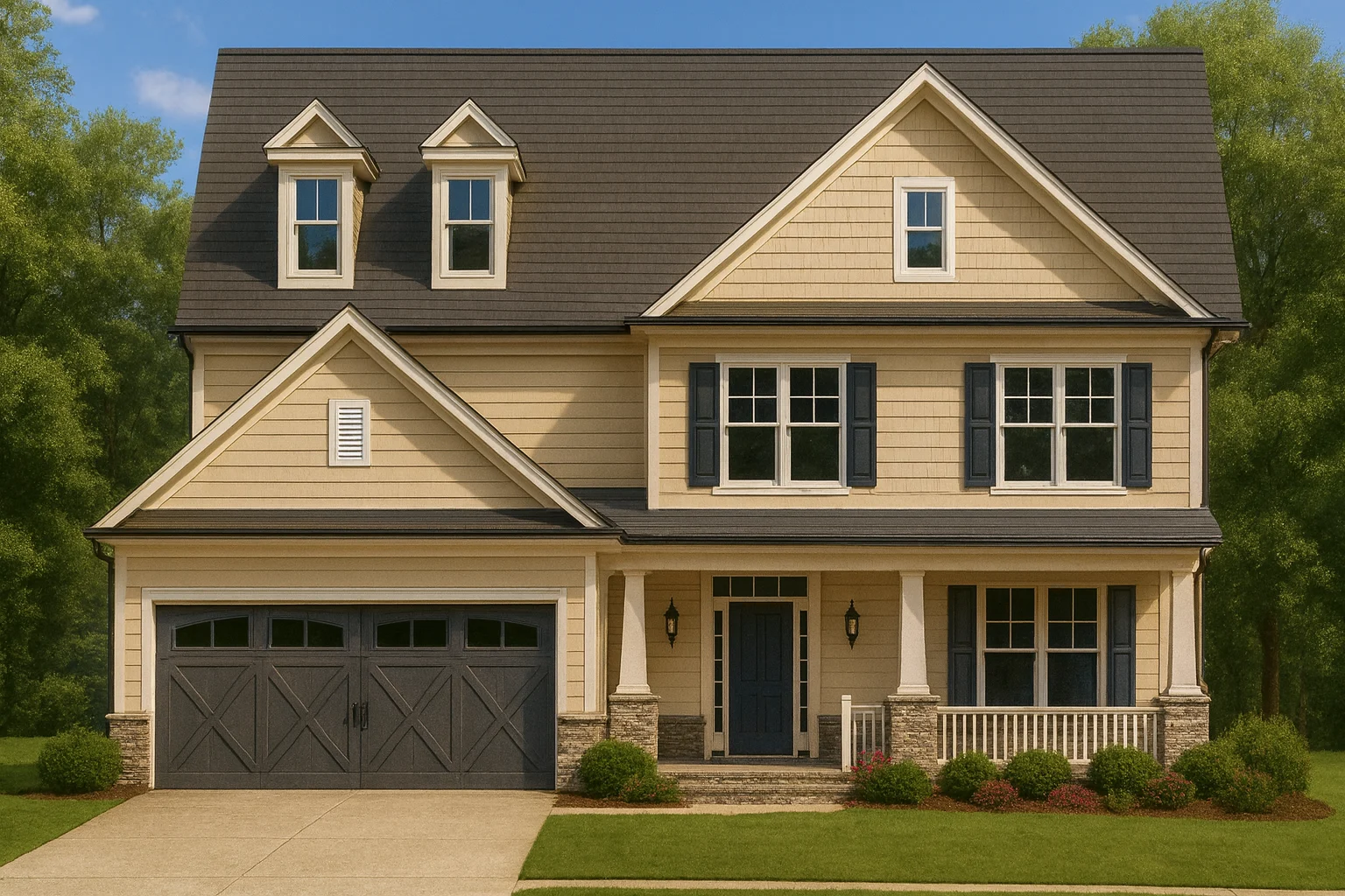 2-Story Modern Farmhouse-Colonial Plan - 3 Bed, 2 Bath, 2,000+ Sq. Ft.