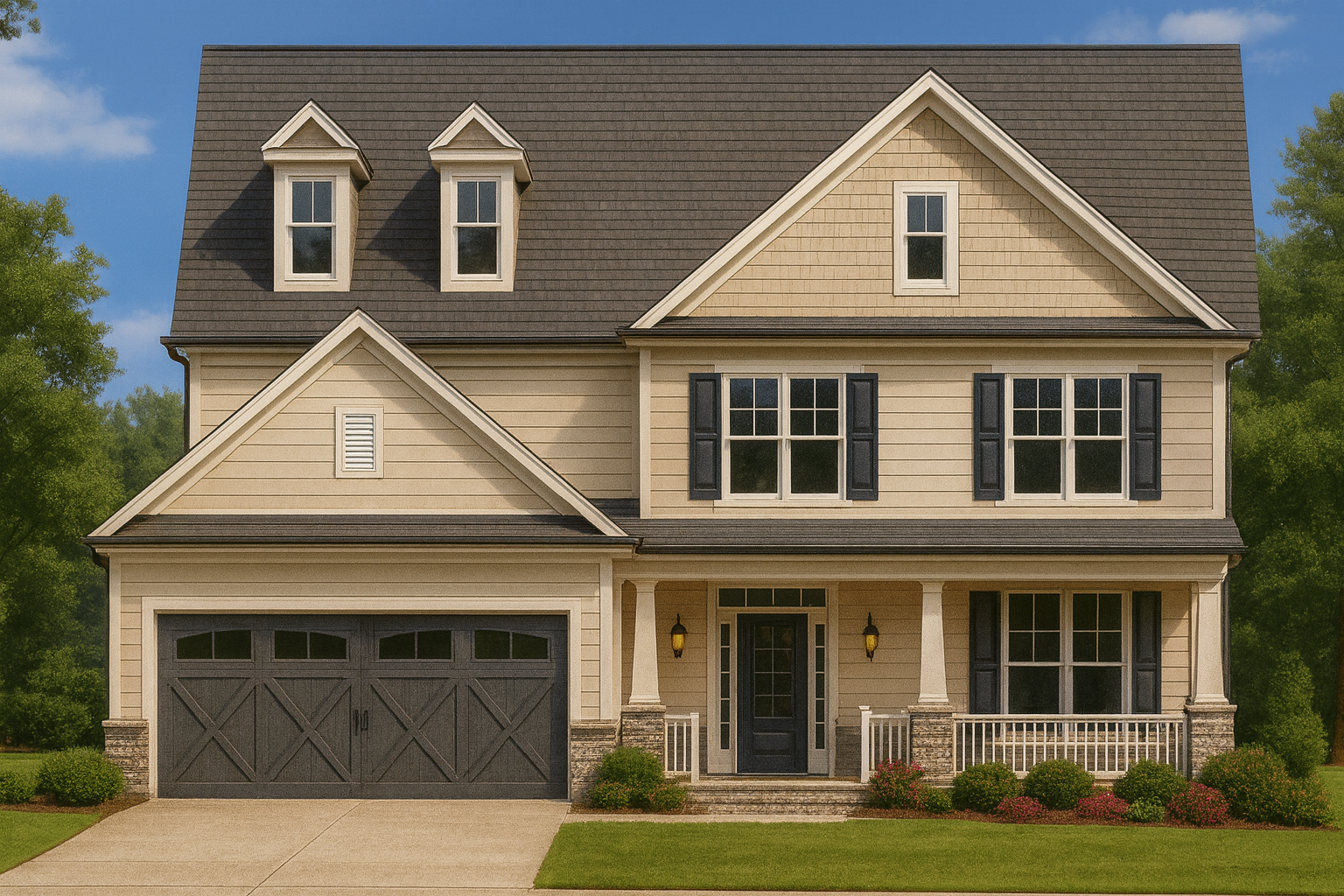 2-Story Modern Farmhouse-Colonial Plan – 3 Bed, 2 Bath, 2,000+ Sq. Ft.