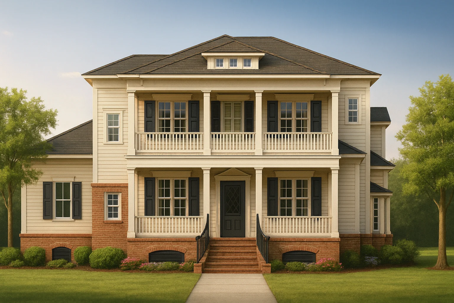 2-story Craftsman house plan featuring 3,065 heated sq. ft., 4 bedrooms