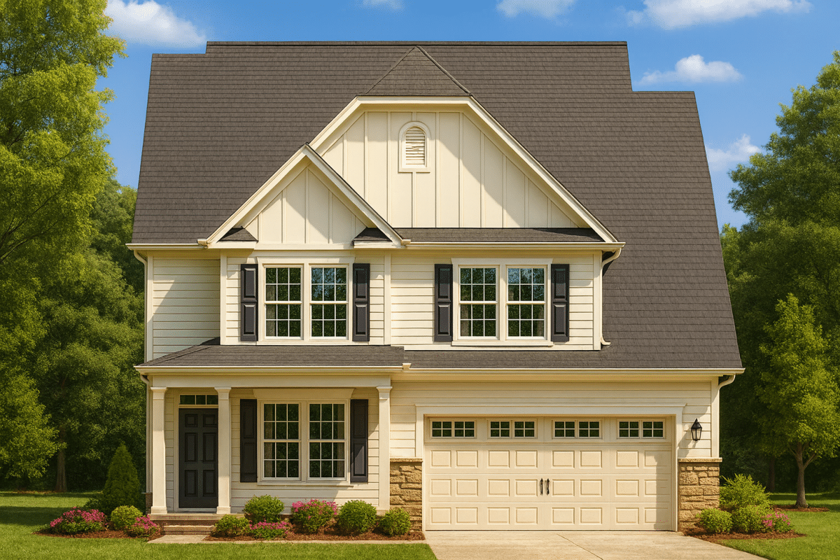 2 Story Craftsman House Plan 2525 Sq Ft 4 Bedrooms Classic Charm