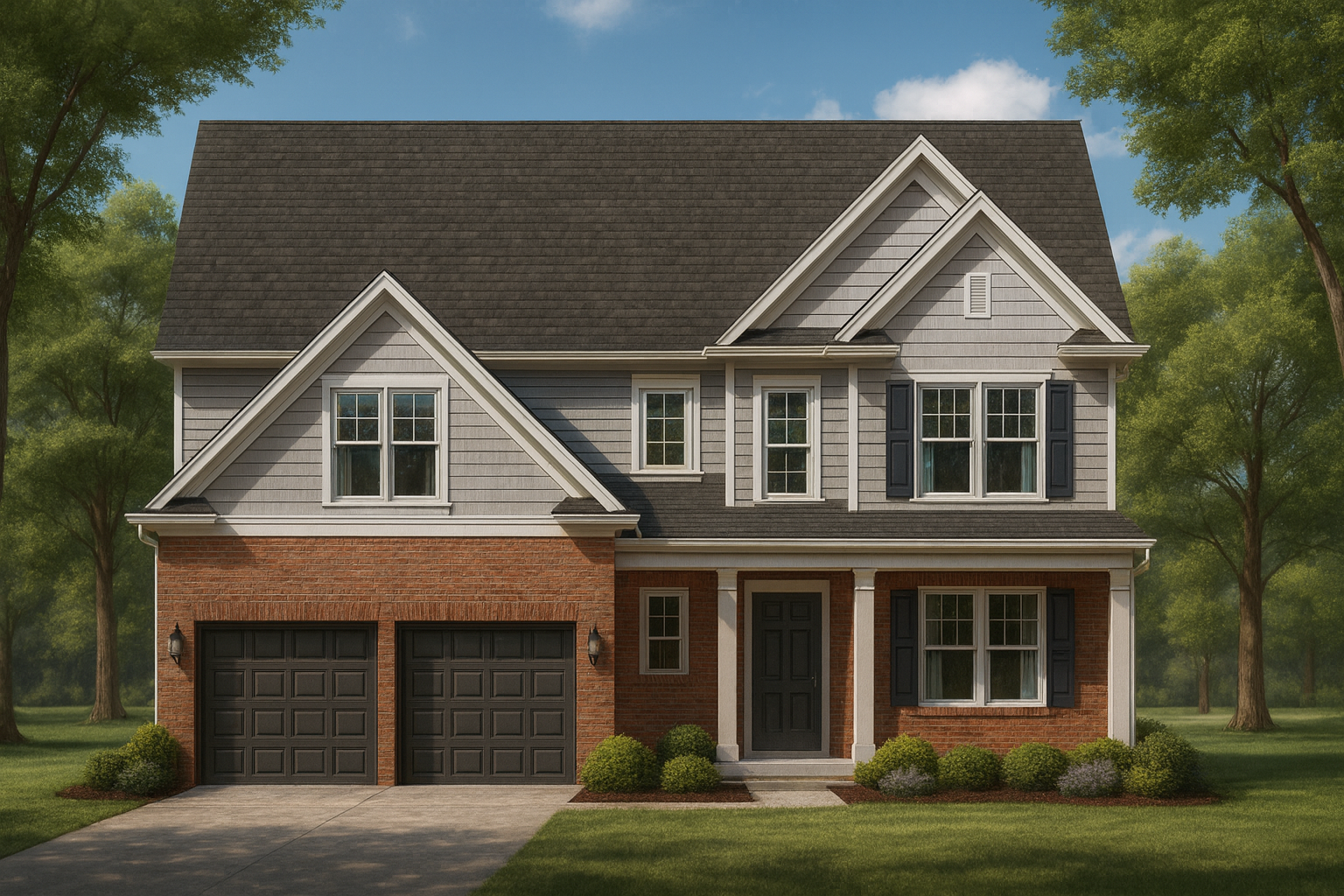 2-story home plan with 2,545 heated sq. ft., 4 bedrooms, 3 baths