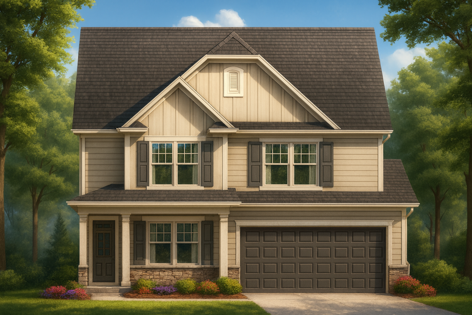 2-story house plan with 2,575 heated sq. ft.