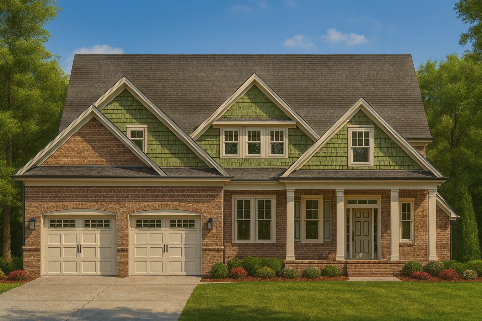 2-story house plan with 2,942 heated sq. ft., 4 bedrooms
