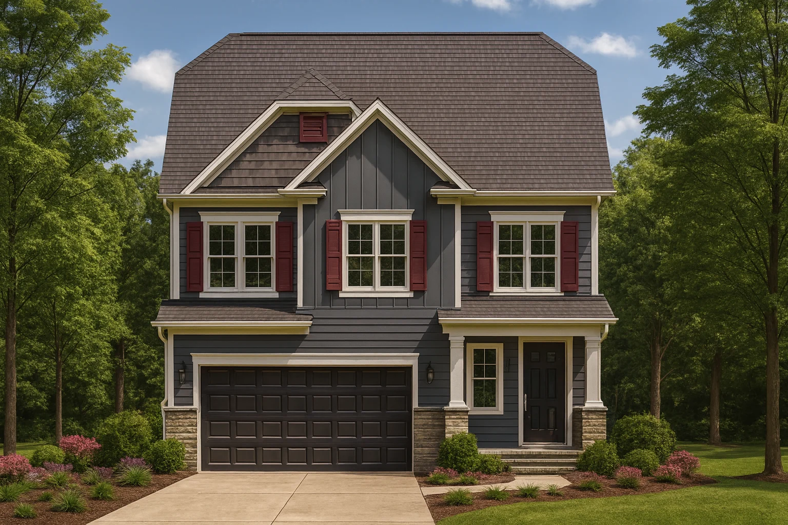 2-story modern house plan with 1,798 heated sq. ft.