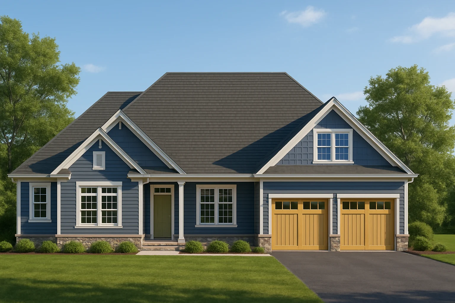 2,954 sq. ft. Craftsman house plan with 4 bedrooms, 3 bathrooms