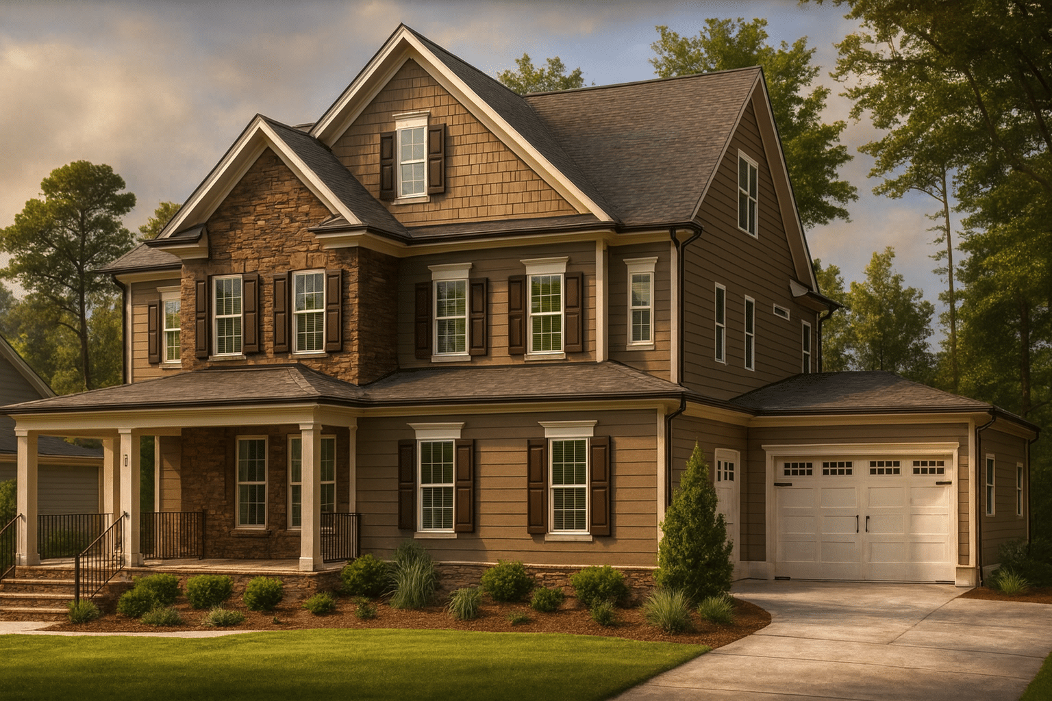 3-Story Craftsman House Plan – 4 Beds, 4.5 Baths, 3,112 Sq Ft + 3-Car Garage