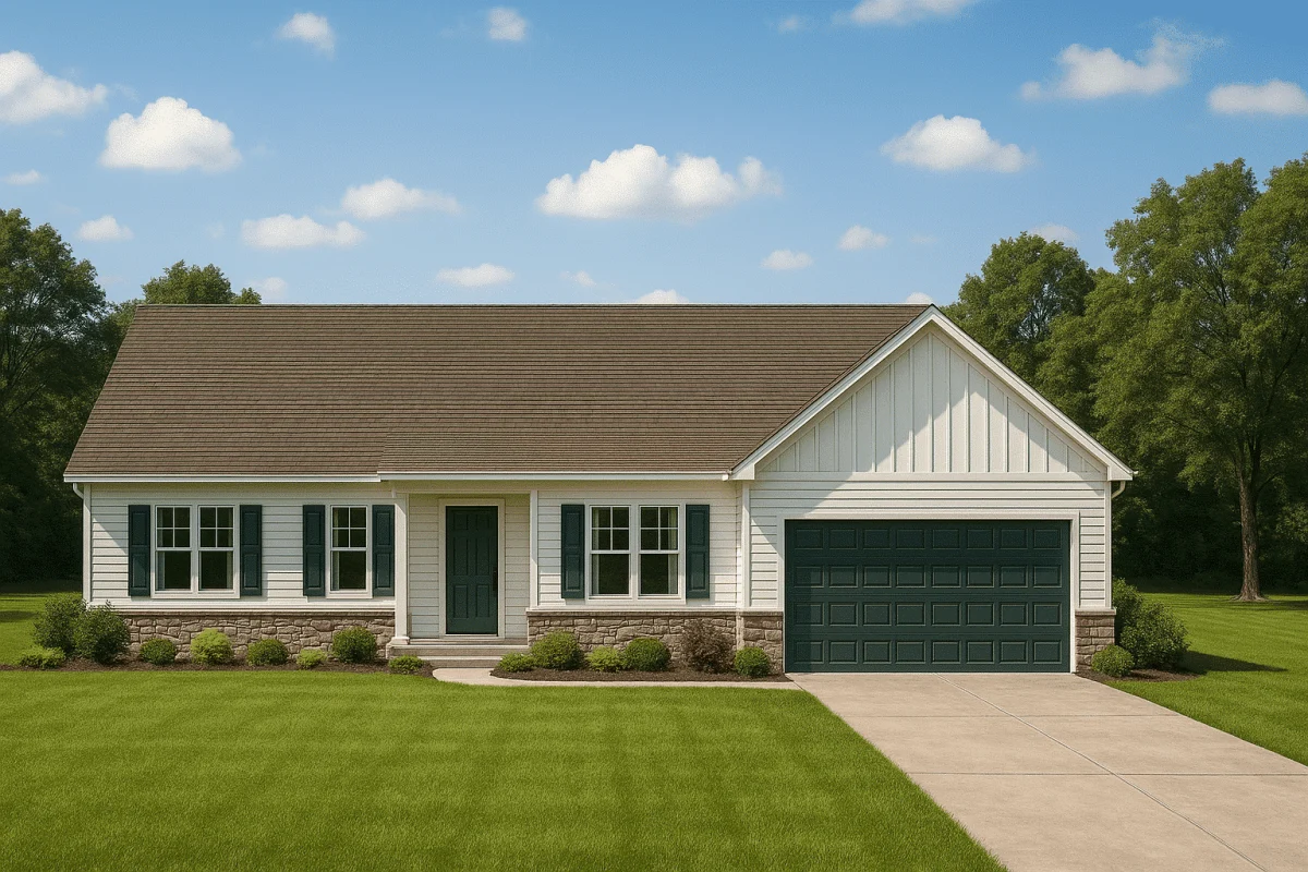 3-bedroom, 2-bath traditional Craftsman-style house plan with 1,536 heated sq. ft.