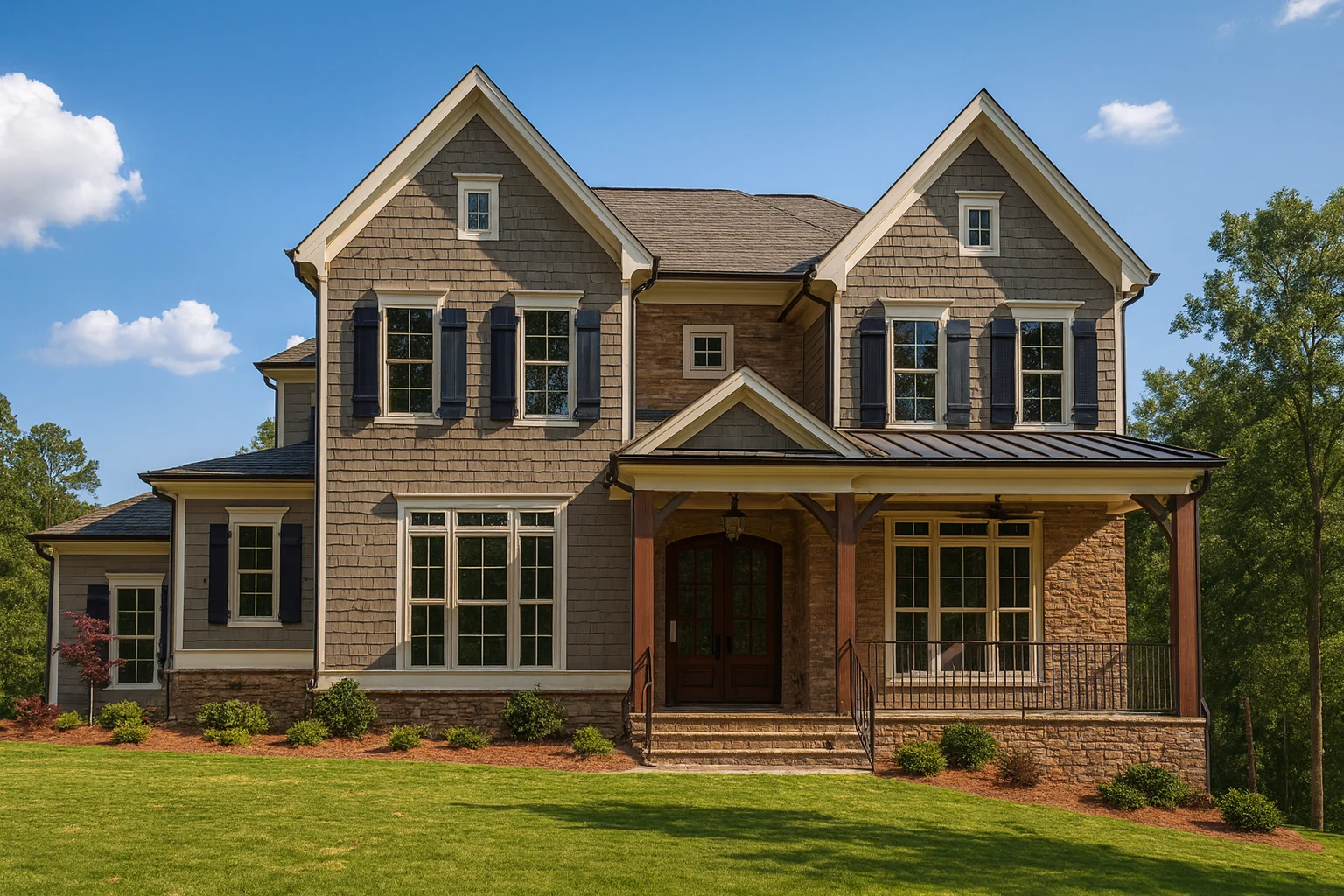 3-story house plan with 3,880 heated sq. ft., 5 bedrooms, 4.5 baths