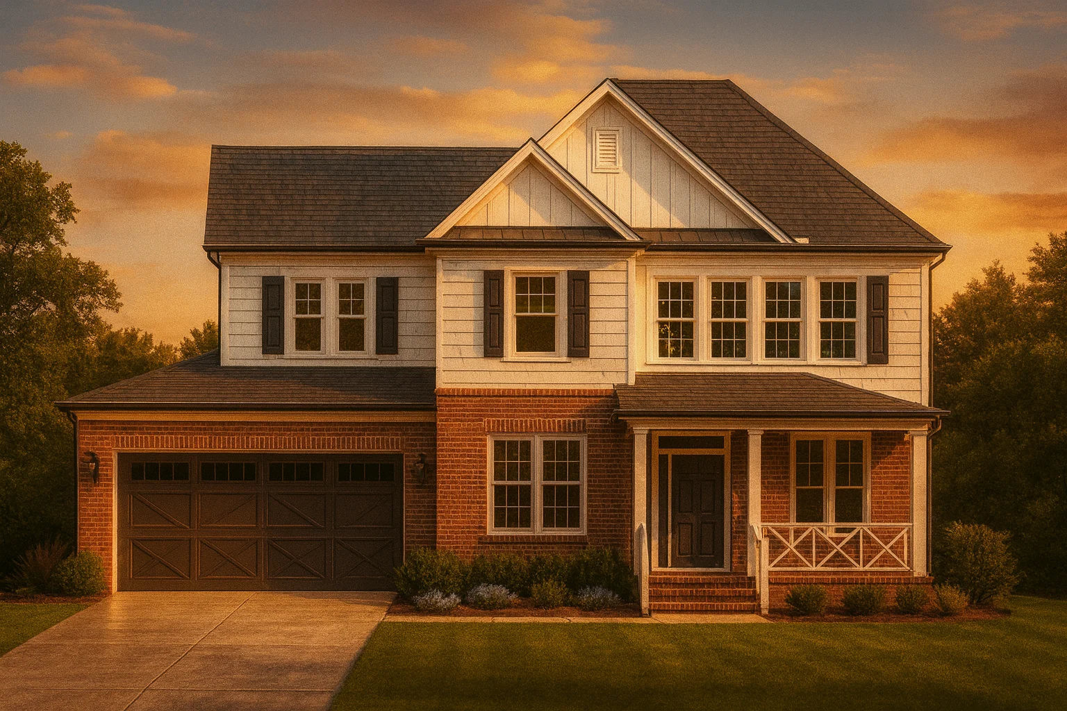 3607 sq. ft., 2-story house plan featuring 4 bedrooms, 3.5 baths