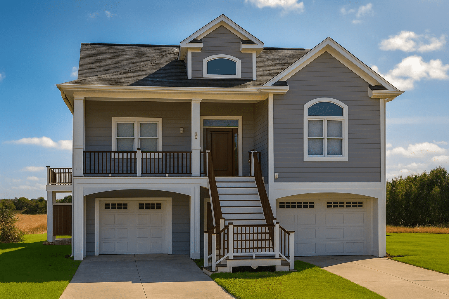 4-Bedroom Coastal Beach House Plan – 2,984 Sq Ft, 2 Baths, Bonus Room & Porches