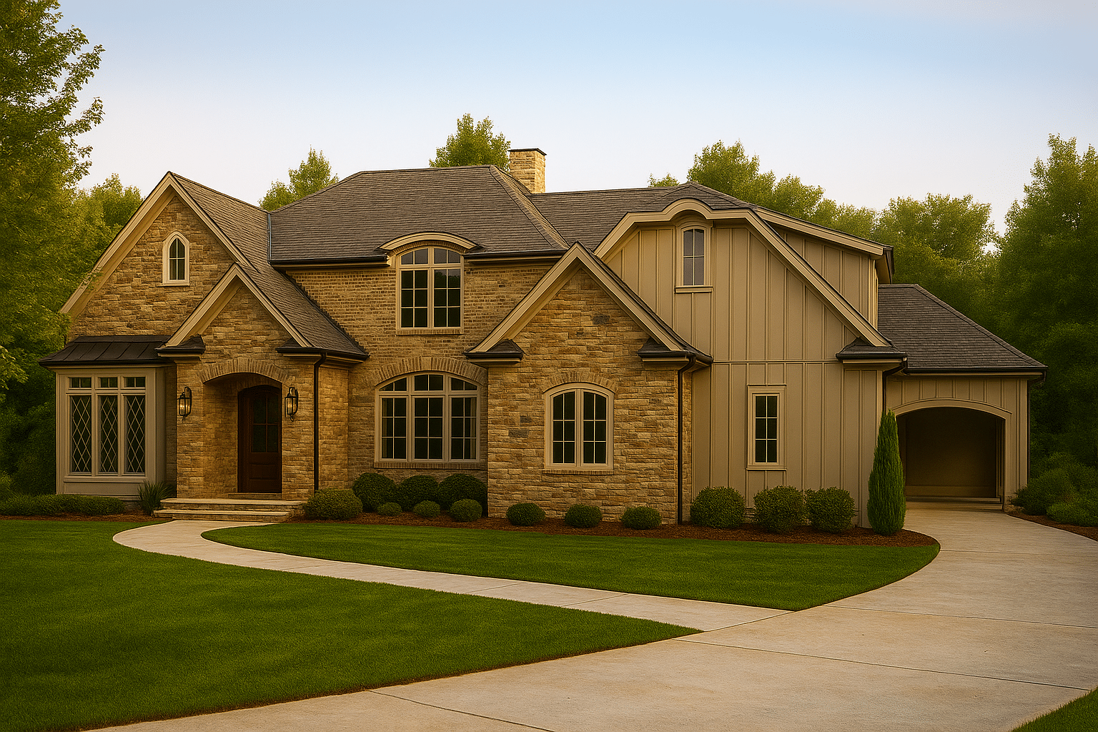 5-Bed, 5-Bath, 4300 SF French Country House Plan