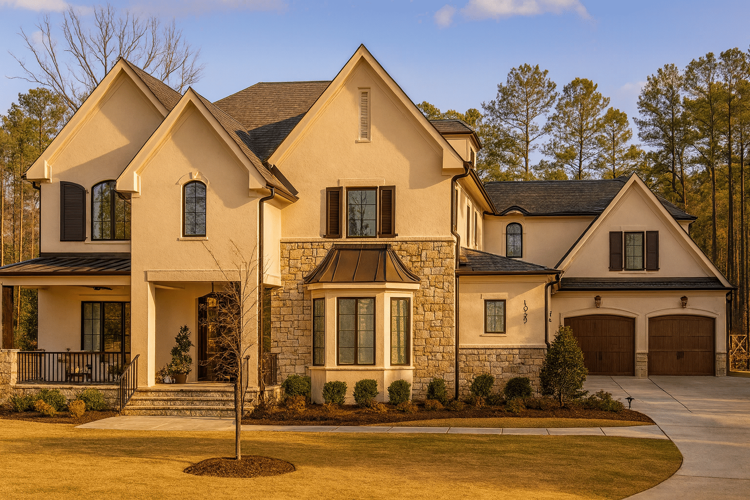 5-Bed, 5-Bath, 5,894 SF French Country House Plan