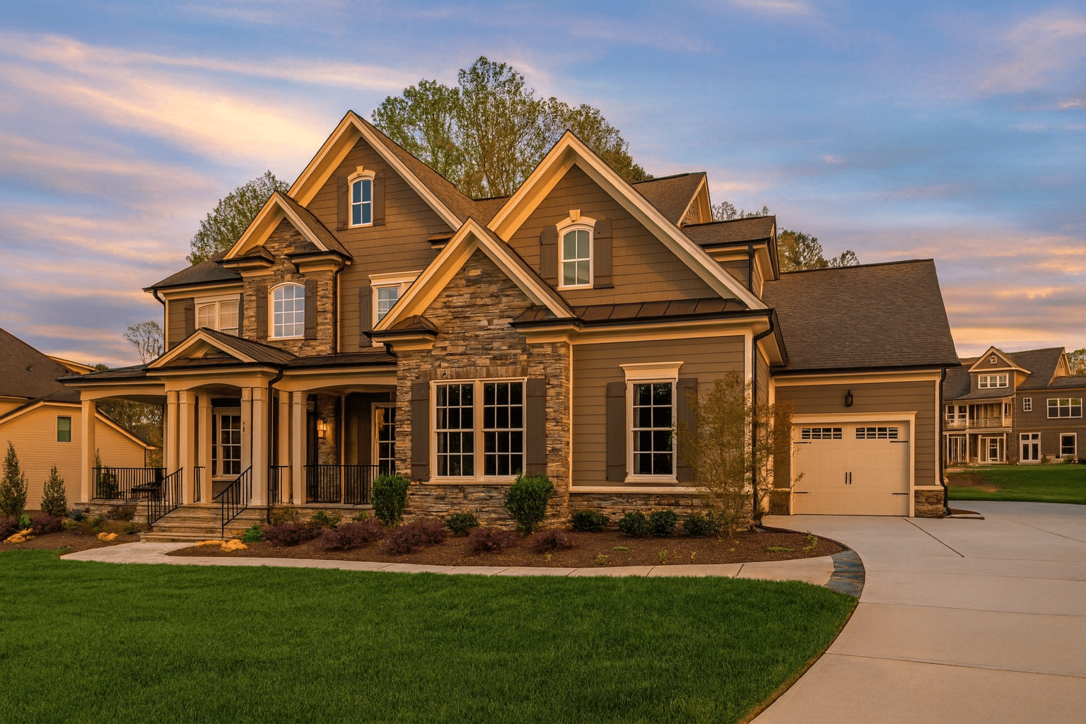 5-Bed, 5.5-Bath, 4186 SF Traditional Craftsman House Plan