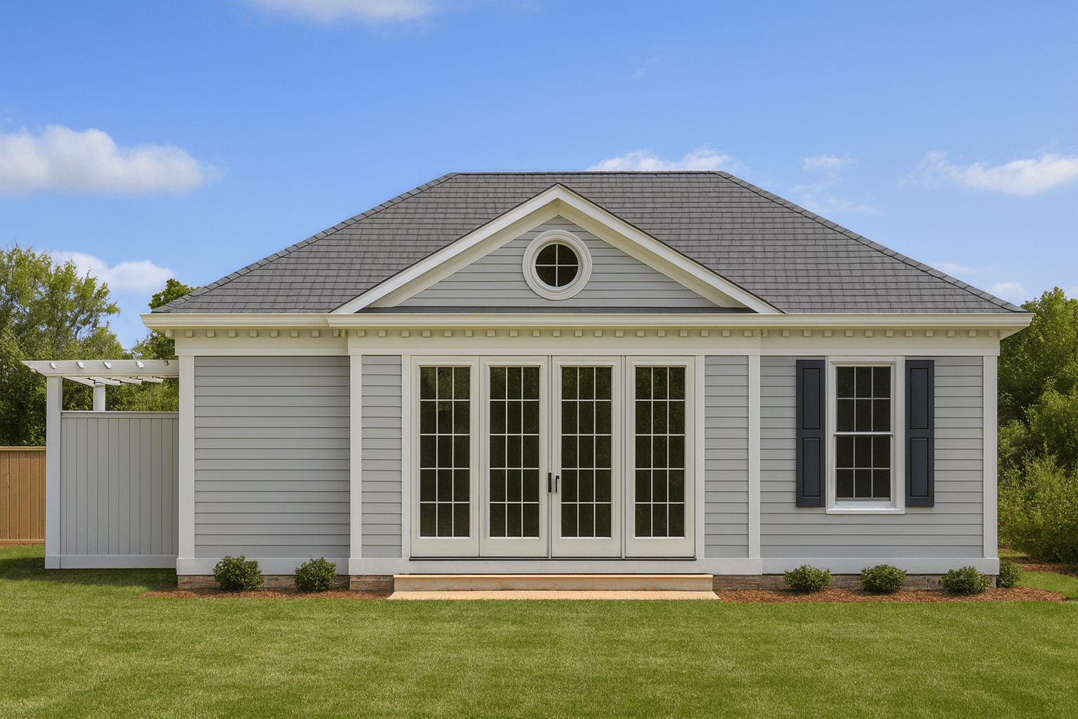 768 SF Traditional Pool House Plan
