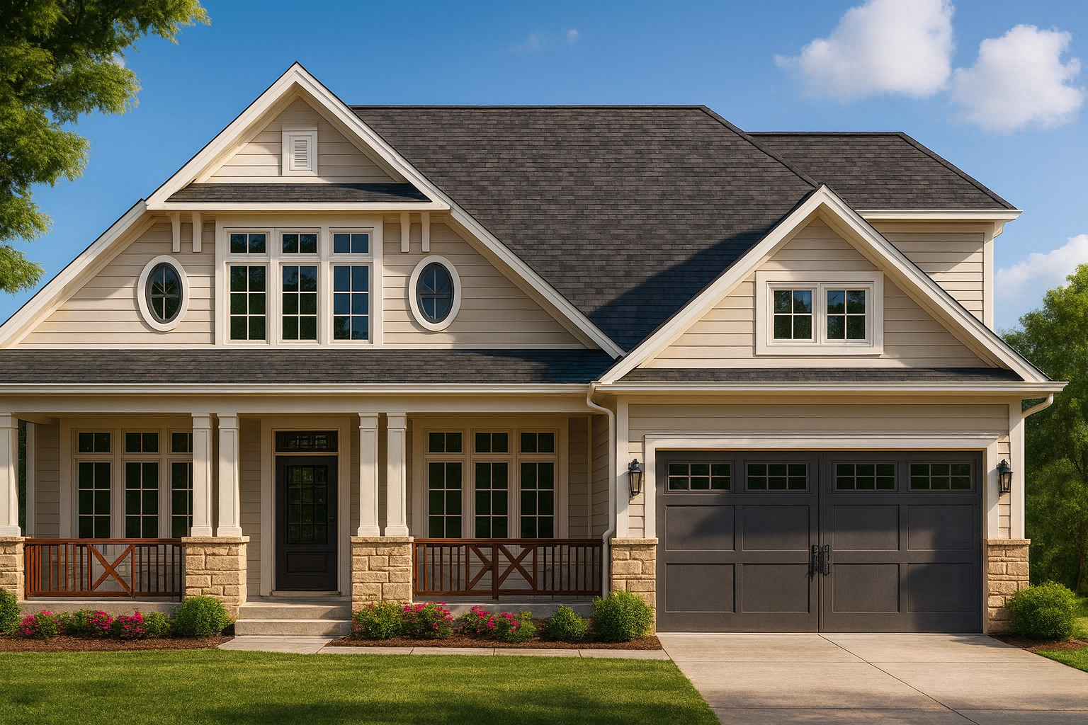 Beautiful 2-Story Craftsman House Plan with Open Floor Plan (2605 Sq Ft)