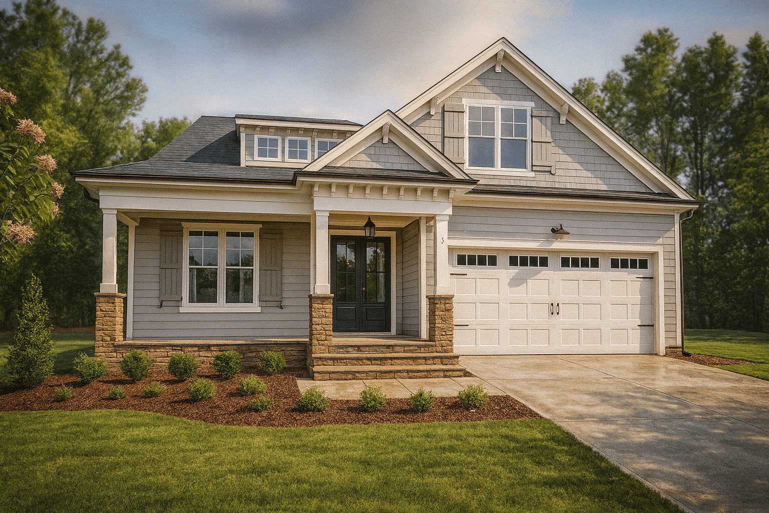 Beautiful 2-Story House Plan with Craftsman Design and CAD Blueprints