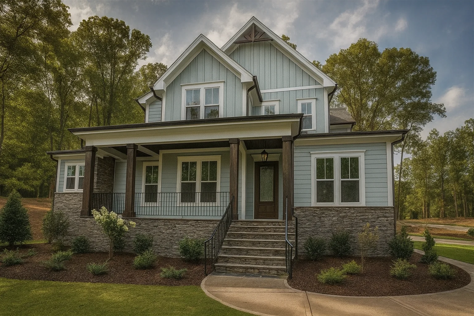 Beautiful 2-Story House Plan with Traditional Craftsman Design