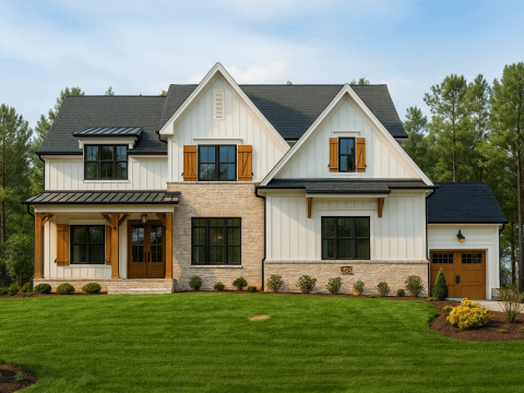 Beautiful 2.5 Story Craftsman House Plan with Spacious Floor Plan Designs
