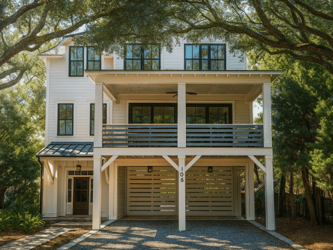Beautiful Coastal Home Plan With Coastal Design and CAD Blueprints