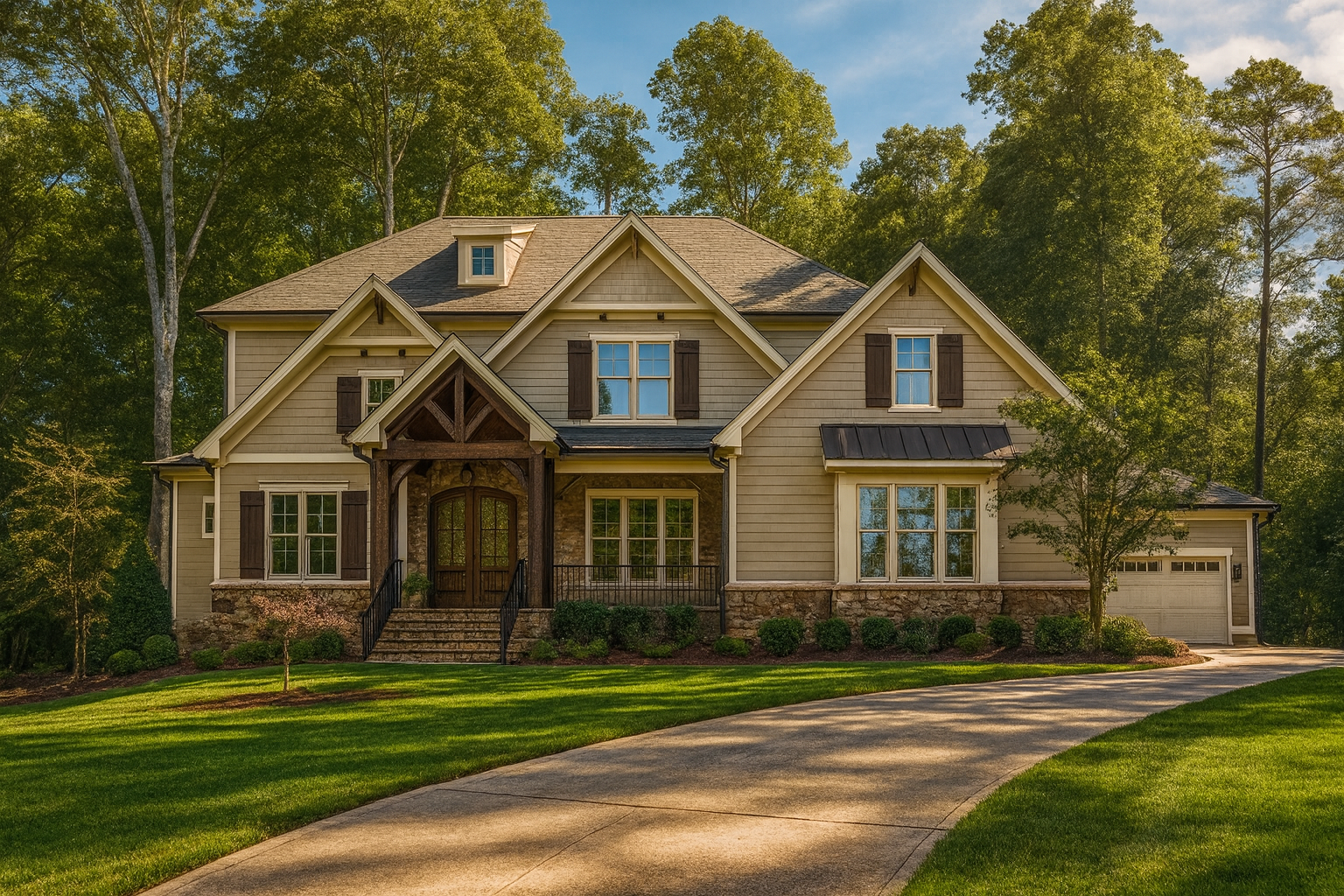 Beautiful Craftsman Home Plan with 3 Floors, 5 Bedrooms, and Detailed Blueprint Designs
