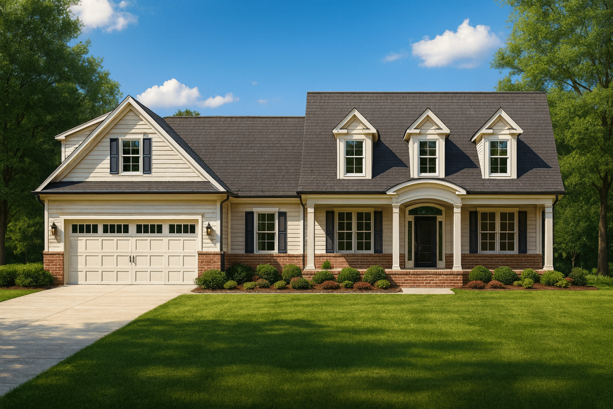 Beautiful House Plan with Spacious Floor Design and CAD Blueprint