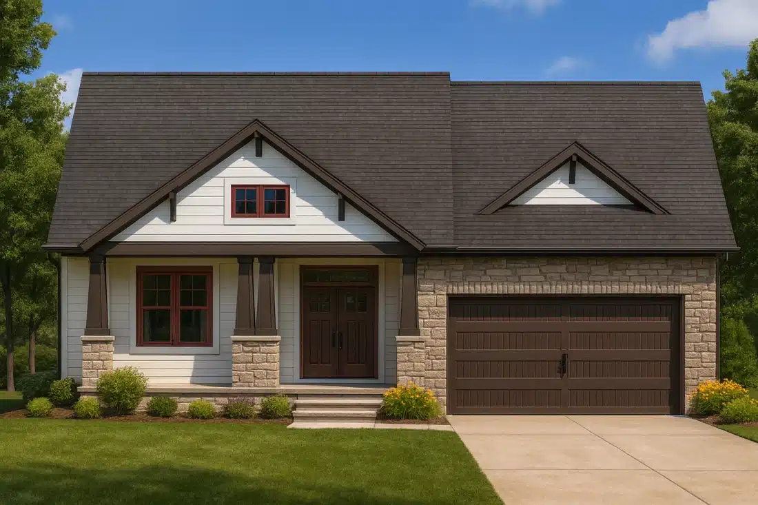 Charming 1.5-Story Craftsman House Plan with Smart CAD Designs