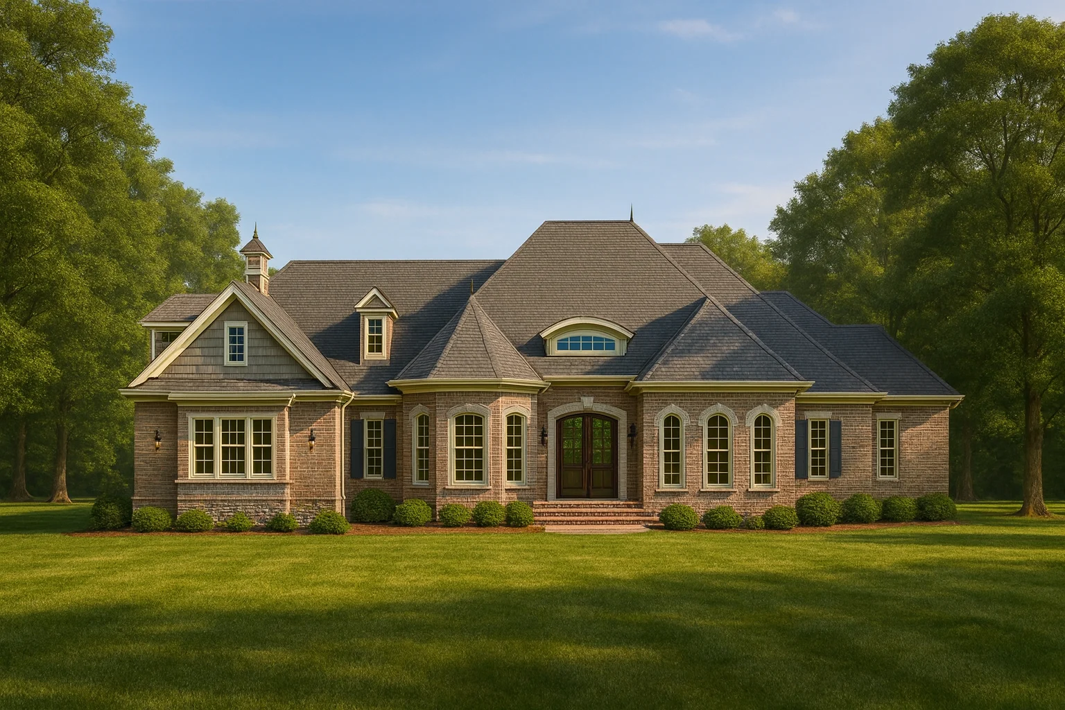 Charming 1.5-Story House Plan with French Country Architecture