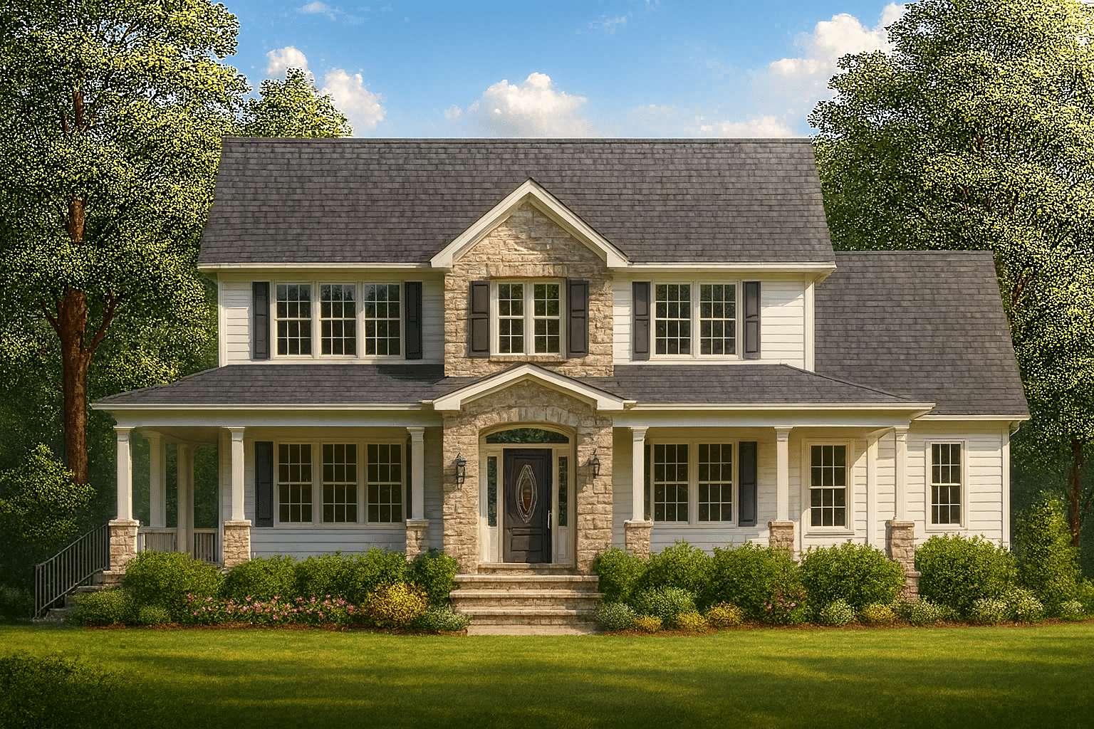 Charming 1.5-Story House Plan with Traditional Design