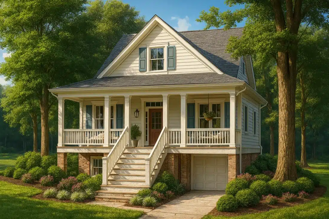 Charming 2-Story Cottage Home Plan with Craftsman Touch