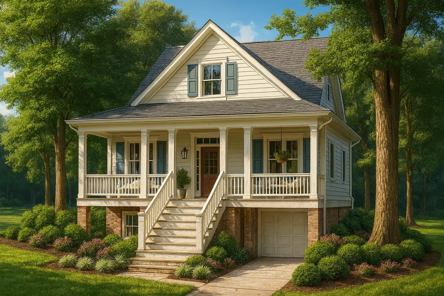 Charming 2-Story Cottage Home Plan with Craftsman Touch